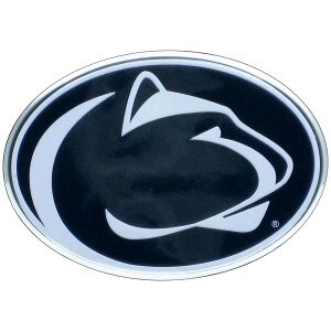 auto emblem embossed metal Penn State Athletic Logo